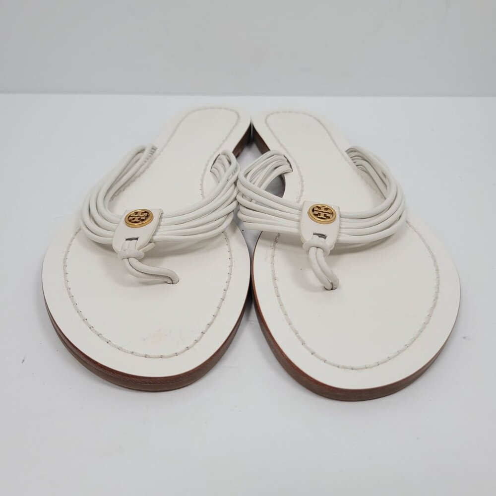 Tory Burch Women’s White Sienna Thong Sandal US Size 6.5 - Picture 3 of 10